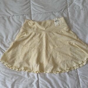 Butter yellow skirt with built in shorts